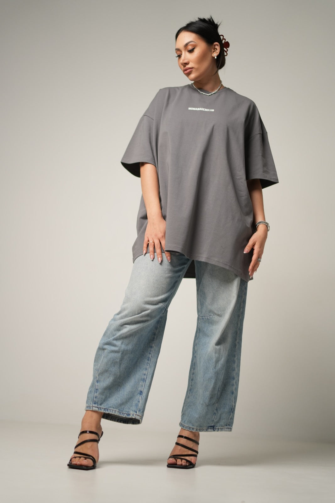 T-SHIRT MOMMAGE URBAN GREY