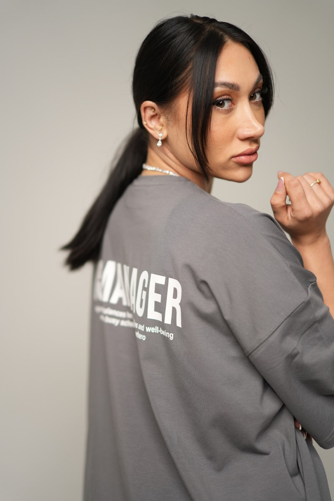 T-SHIRT MOMMAGE URBAN GREY